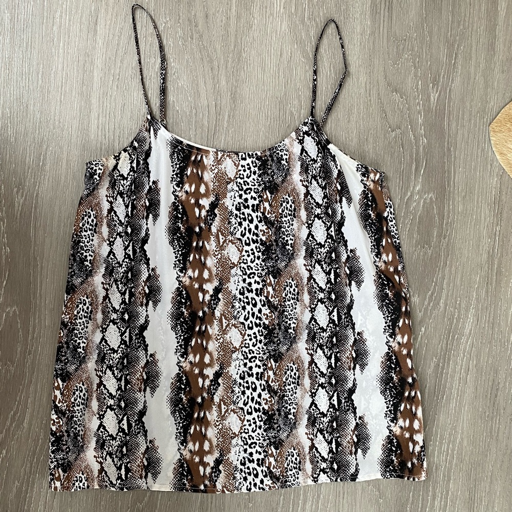 Equipment mixed animal print flowy tank (size Small)